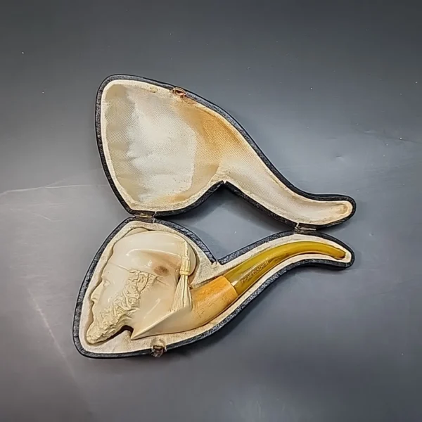 1950s - 1960s Turkish Block Meerschaum Pipe, Case, Estate [SOLD OUT] - Image 3
