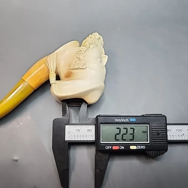 1950s - 1960s Turkish Block Meerschaum Pipe, Case, Estate [SOLD OUT] - Image 11