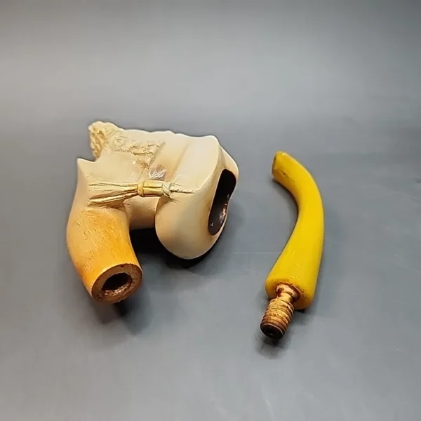 1950s - 1960s Turkish Block Meerschaum Pipe, Case, Estate [SOLD OUT] - Image 12