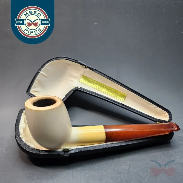 Echt Bernstein Block Meerschaum Pipe, Amber Stem [SOLD OUT]