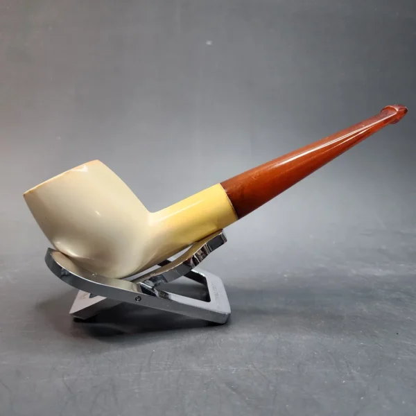 Echt Bernstein Block Meerschaum Pipe, Amber Stem [SOLD OUT] - Image 6