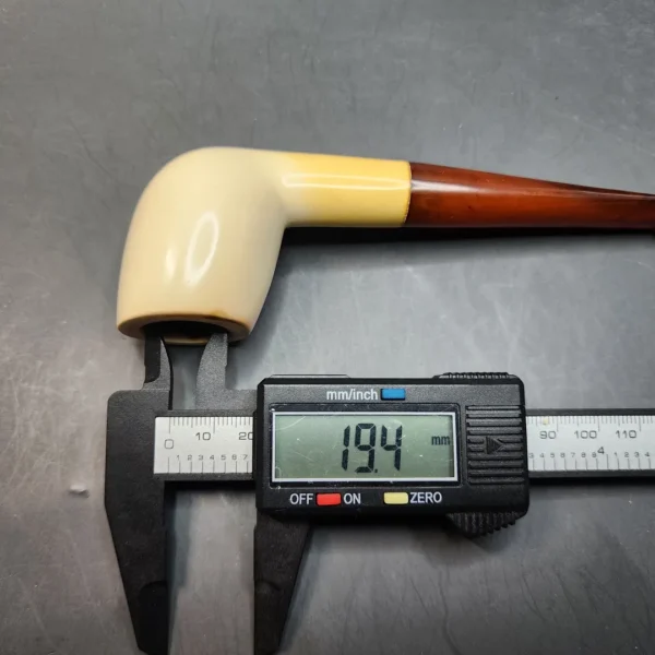 Echt Bernstein Block Meerschaum Pipe, Amber Stem [SOLD OUT] - Image 12