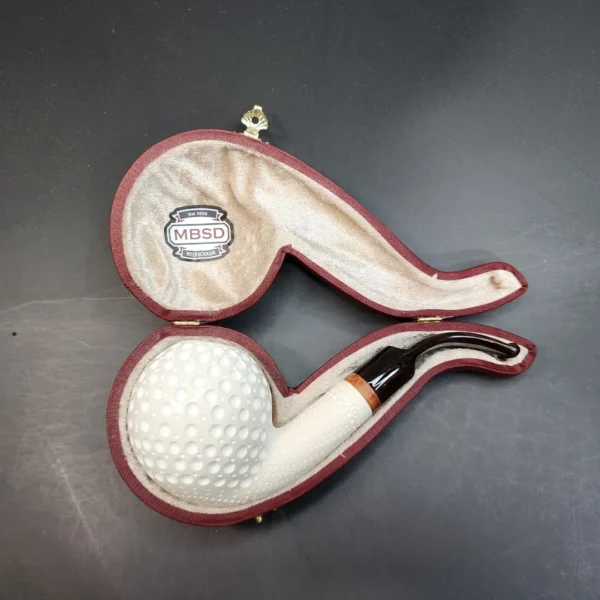 MBSD Meerschaum Deluxe, Golf Ball, Block Meerschaum Pipe, 9mm [SOLD OUT] - Image 3