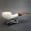 MBSD Meerschaum Deluxe, Rusticated Scoop, Block Meerschaum Pipe, 9mm [SOLD OUT] - Image 5