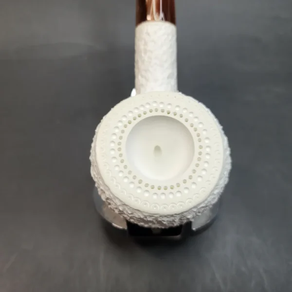 MBSD Meerschaum Deluxe, Rusticated Scoop, Block Meerschaum Pipe, 9mm [SOLD OUT] - Image 6