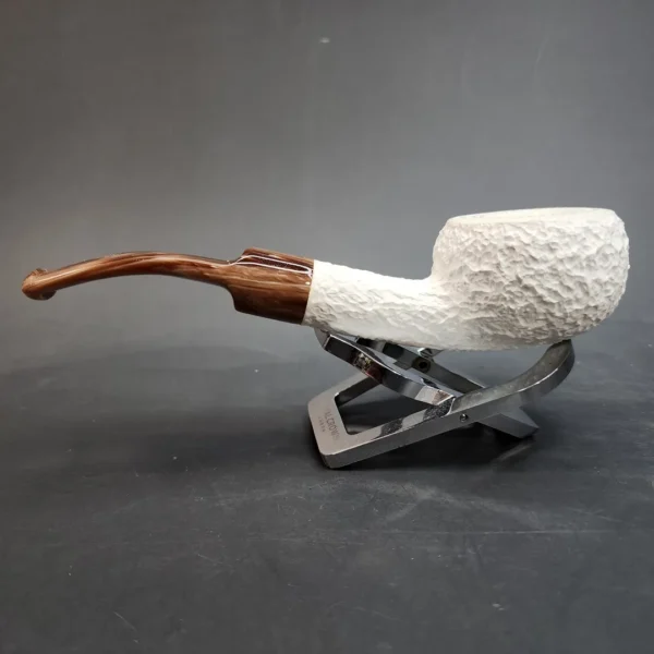 MBSD Meerschaum Deluxe, Rusticated Scoop, Block Meerschaum Pipe, 9mm [SOLD OUT] - Image 9