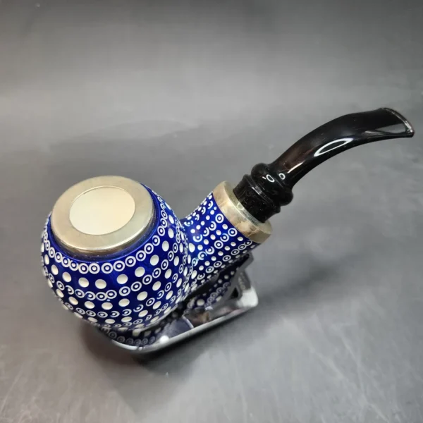 MBSD Meerschaum Blue Silver Lined Block Meerschaum Pipe, Case [SOLD OUT] - Image 5