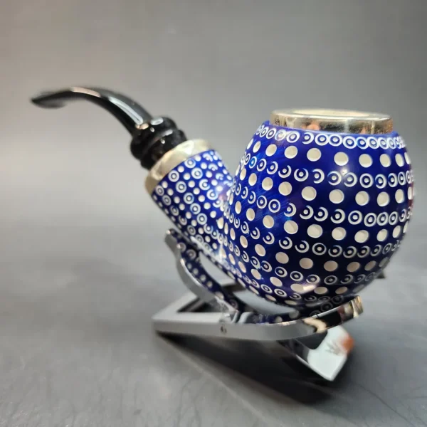 MBSD Meerschaum Blue Silver Lined Block Meerschaum Pipe, Case [SOLD OUT] - Image 8