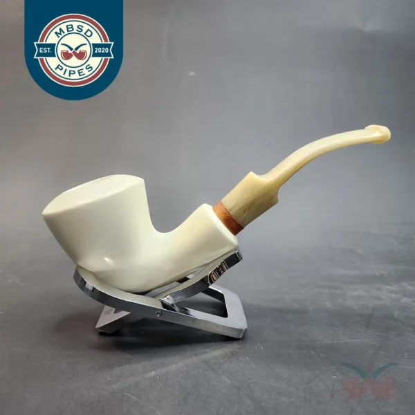 MBSD Meerschaum Deluxe, Bent Dublin, Block Meerschaum Pipe [SOLD OUT] - Image 4