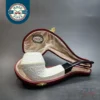 MBSD Meerschaum Deluxe, Rusticated Bulldog, Block Meerschaum Pipe, 9mm [SOLD OUT]