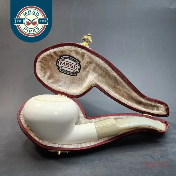 MBSD Meerschaum Deluxe, Bent Dublin, Block Meerschaum Pipe, 9mm [SOLD OUT]