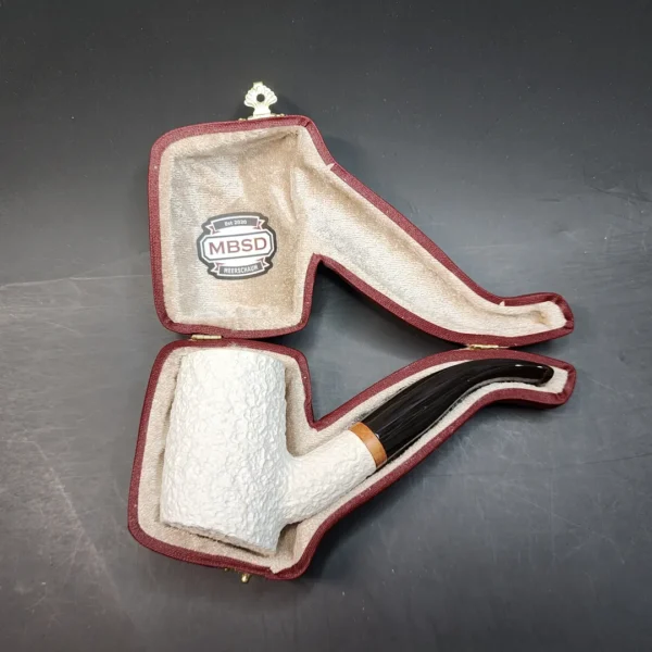 MBSD Meerschaum Deluxe, Rusticated Poker, Block Meerschaum Pipe [SOLD OUT] - Image 3