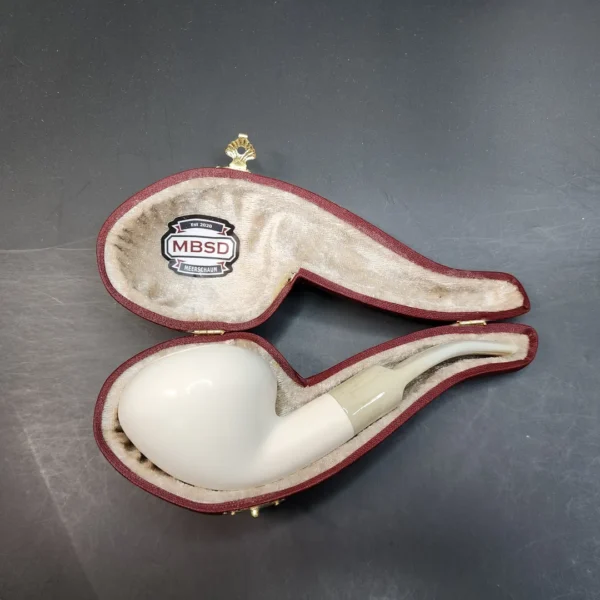 MBSD Meerschaum Deluxe, Bent Dublin, Block Meerschaum Pipe, 9mm [SOLD OUT] - Image 3