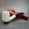 MBSD Meerschaum Deluxe, Rusticated Bent Billiard, Block Meerschaum Pipe, 9mm [SOLD OUT] - Image 4