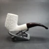 MBSD Meerschaum Deluxe, Rusticated Bent Billiard, Block Meerschaum Pipe, 9mm [SOLD OUT] - Image 5