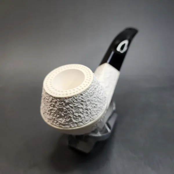 MBSD Meerschaum Deluxe, Rusticated Bulldog, Block Meerschaum Pipe, 9mm [SOLD OUT] - Image 5