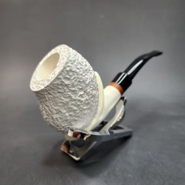 MBSD Meerschaum Deluxe, Partially Rusticated Block Meerschaum Pipe [SOLD OUT] - Image 5