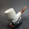 MBSD Meerschaum Deluxe, Rusticated Brandy, Block Meerschaum Pipe, 9mm [SOLD OUT] - Image 5