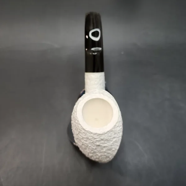 MBSD Meerschaum Deluxe, Rusticated Blowfish, Block Meerschaum Pipe, 9mm - Image 6
