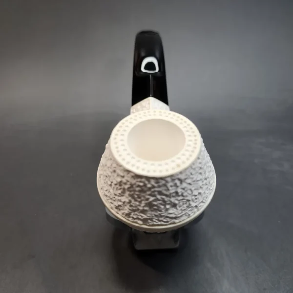 MBSD Meerschaum Deluxe, Rusticated Bulldog, Block Meerschaum Pipe, 9mm [SOLD OUT] - Image 6