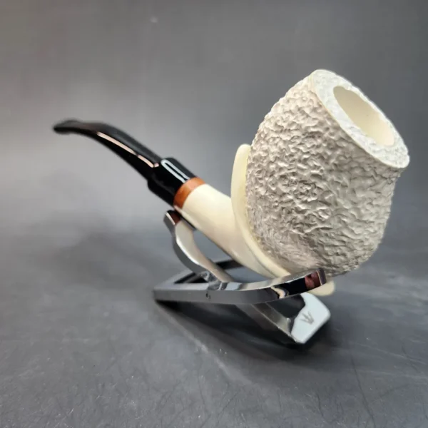 MBSD Meerschaum Deluxe, Partially Rusticated Block Meerschaum Pipe [SOLD OUT] - Image 7