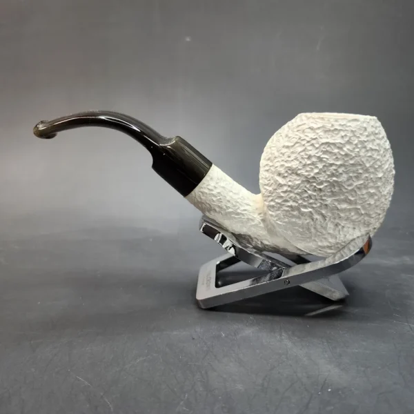 MBSD Meerschaum Deluxe, Rusticated Blowfish, Block Meerschaum Pipe, 9mm - Image 8