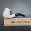 MBSD Meerschaum Deluxe, Rusticated Bent Billiard, Block Meerschaum Pipe, 9mm [SOLD OUT] - Image 8