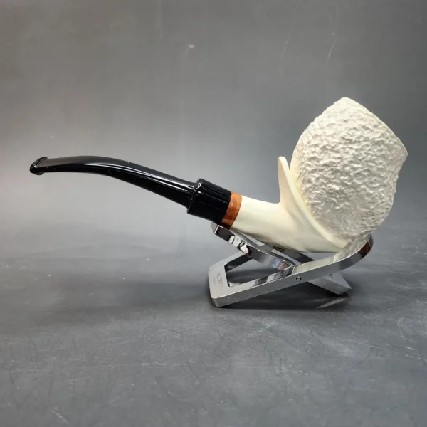 MBSD Meerschaum Deluxe, Partially Rusticated Block Meerschaum Pipe [SOLD OUT] - Image 8