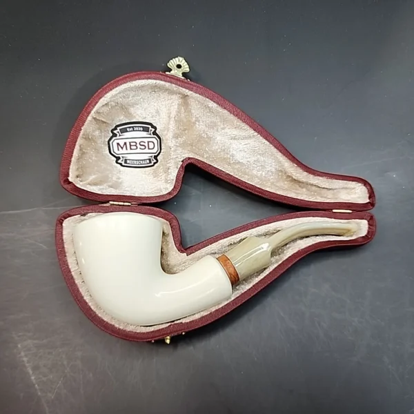 MBSD Meerschaum Deluxe, Bent Dublin, Block Meerschaum Pipe [SOLD OUT] - Image 3