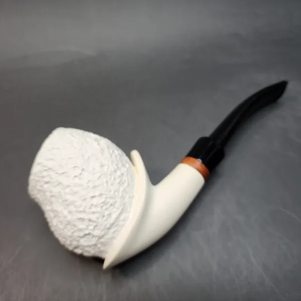 MBSD Meerschaum Deluxe, Partially Rusticated Block Meerschaum Pipe [SOLD OUT] - Image 10