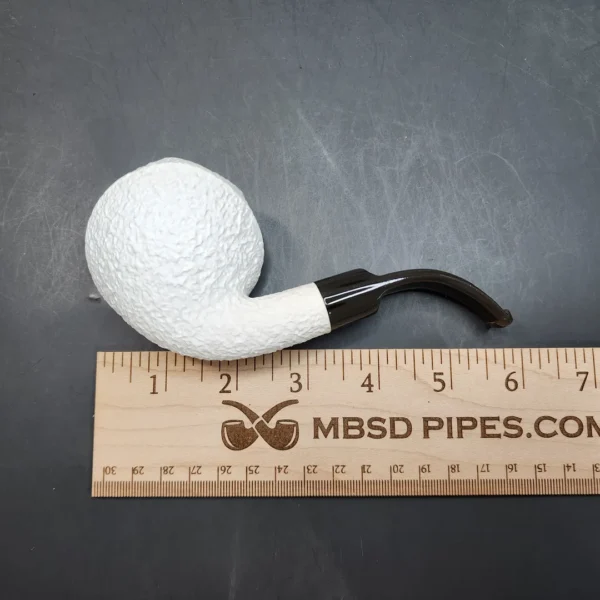 MBSD Meerschaum Deluxe, Rusticated Blowfish, Block Meerschaum Pipe, 9mm - Image 11