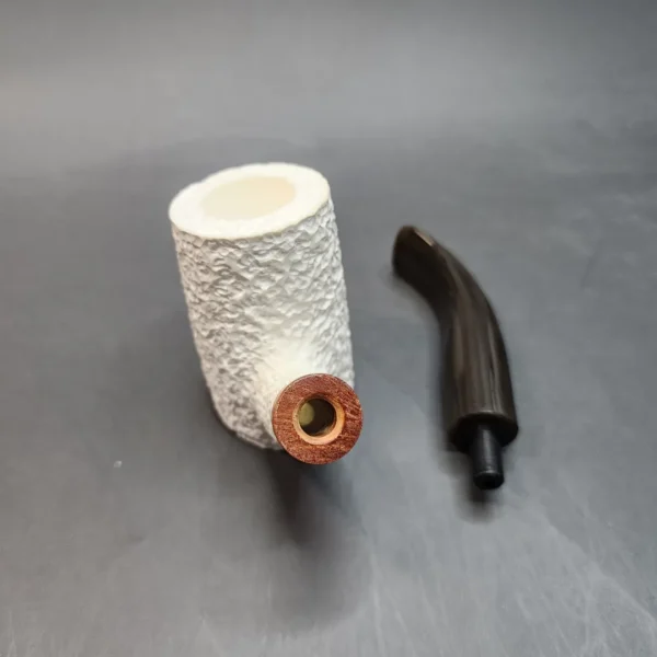 MBSD Meerschaum Deluxe, Rusticated Poker, Block Meerschaum Pipe [SOLD OUT] - Image 11