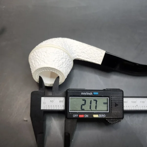 MBSD Meerschaum Deluxe, Rusticated Bulldog, Block Meerschaum Pipe, 9mm [SOLD OUT] - Image 11