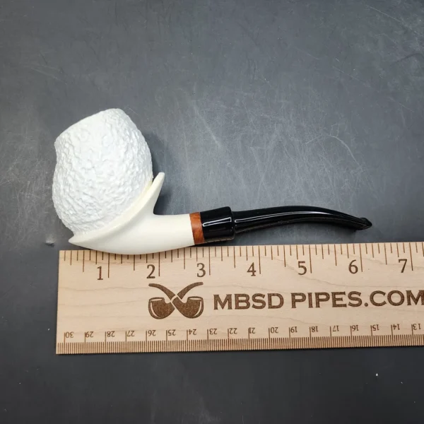 MBSD Meerschaum Deluxe, Partially Rusticated Block Meerschaum Pipe [SOLD OUT] - Image 11