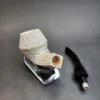 MBSD Meerschaum Deluxe, Rusticated Bulldog, Block Meerschaum Pipe, 9mm [SOLD OUT] - Image 12
