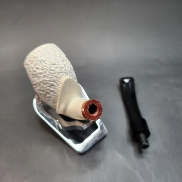 MBSD Meerschaum Deluxe, Partially Rusticated Block Meerschaum Pipe [SOLD OUT] - Image 13