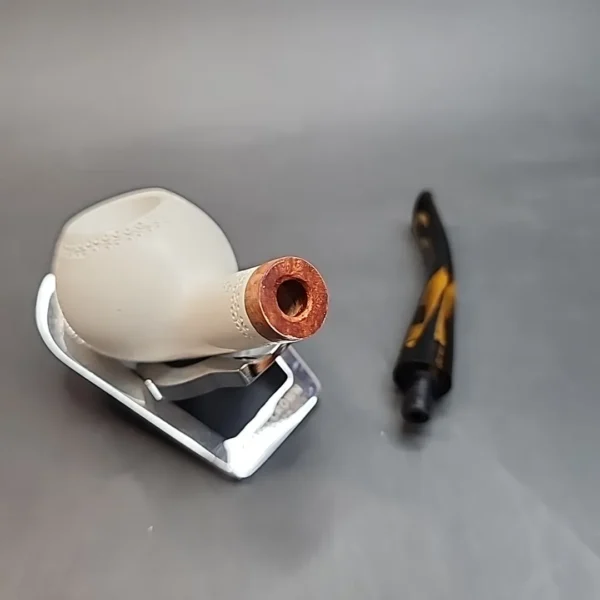 MBSD Meerschaum Deluxe, Bent Author, Block Meerschaum Pipe [SOLD OUT] - Image 12