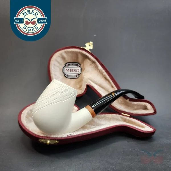 MBSD Meerschaum Deluxe, Bent Billiard, Block Meerschaum Pipe [SOLD OUT]