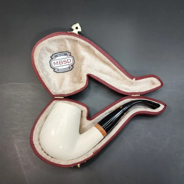 MBSD Meerschaum Deluxe, Bent Billiard, Block Meerschaum Pipe [SOLD OUT] - Image 3