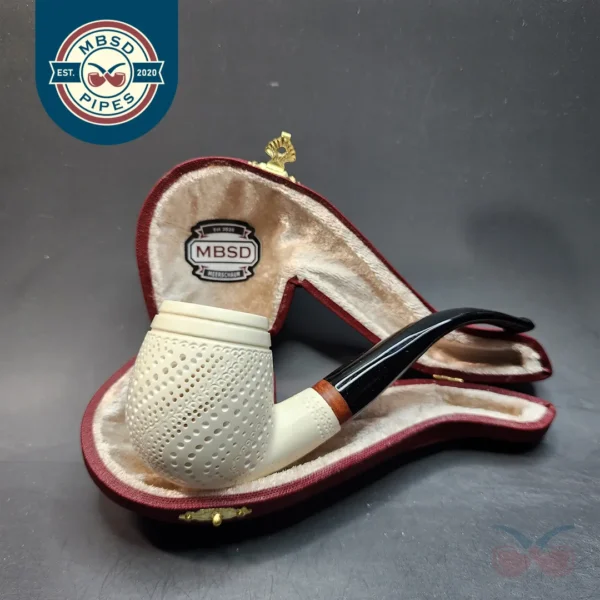 MBSD Meerschaum Deluxe, Bent Billiard Block Meerschaum Pipe [SOLD OUT]