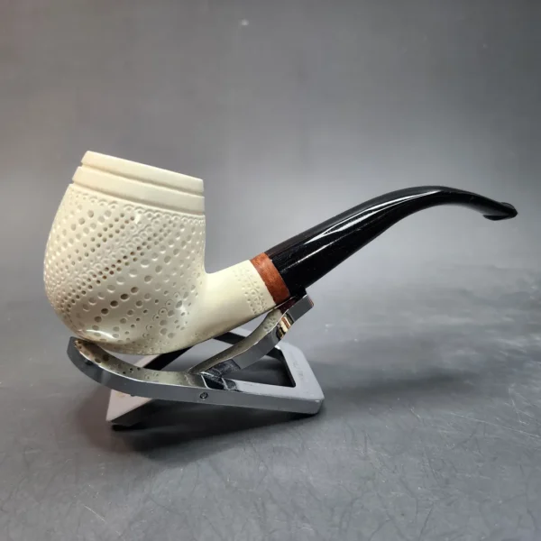 MBSD Meerschaum Deluxe, Bent Billiard Block Meerschaum Pipe [SOLD OUT] - Image 4