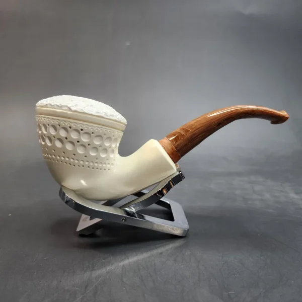 MBSD Meerschaum Deluxe, Bent Dublin, Block Meerschaum Pipe, 9mm [SOLD OUT] - Image 4