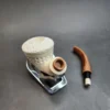 MBSD Meerschaum Deluxe, Bent Dublin, Block Meerschaum Pipe, 9mm [SOLD OUT] - Image 12