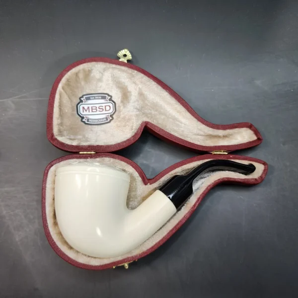 MBSD Meerschaum Deluxe, Bent Dublin, Block Meerschaum Pipe, 9mm [SOLD OUT] - Image 3