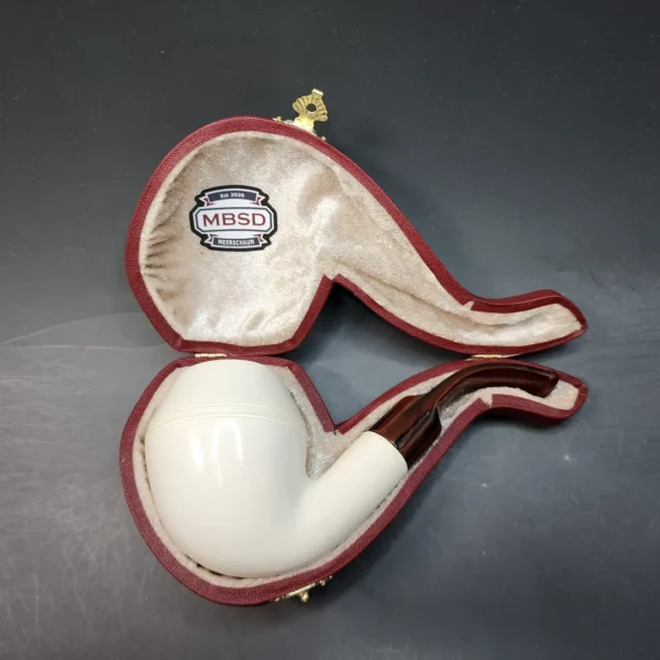 MBSD Meerschaum Deluxe Bent Rhodesian, Block Meerschaum Pipe, 9mm [SOLD OUT] - Image 3