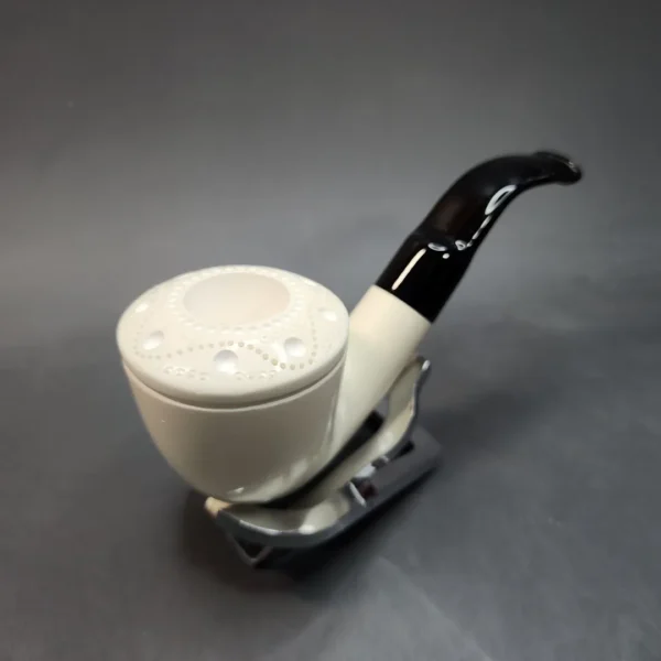 MBSD Meerschaum Deluxe, Bent Dublin, Block Meerschaum Pipe, 9mm [SOLD OUT] - Image 4