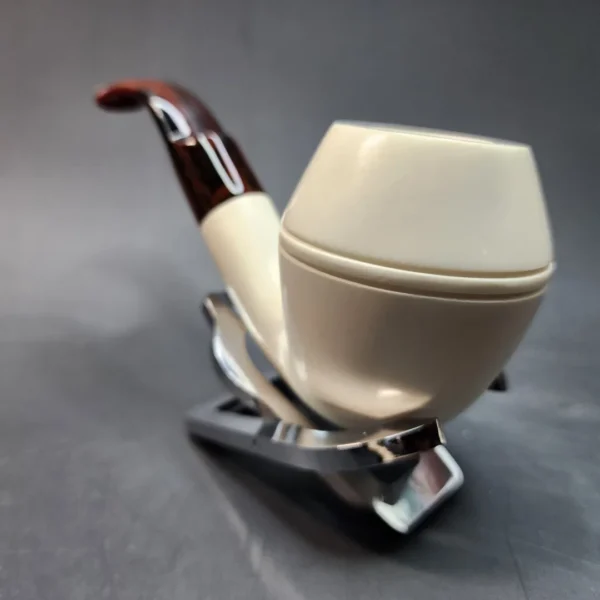 MBSD Meerschaum Deluxe Bent Rhodesian, Block Meerschaum Pipe, 9mm [SOLD OUT] - Image 7