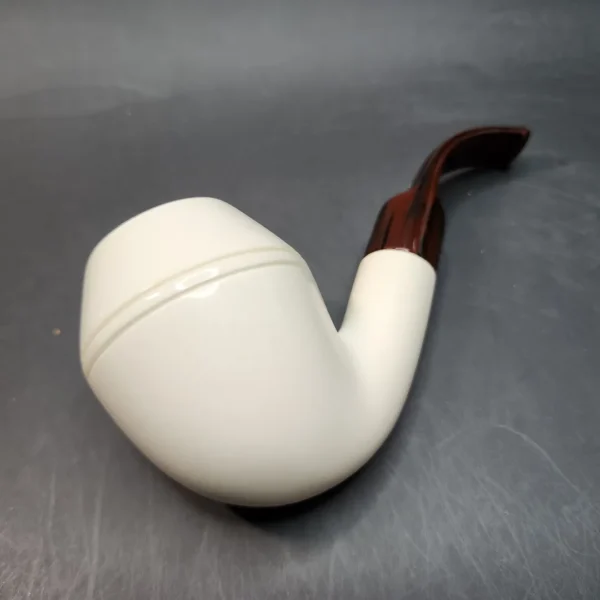 MBSD Meerschaum Deluxe Bent Rhodesian, Block Meerschaum Pipe, 9mm [SOLD OUT] - Image 9
