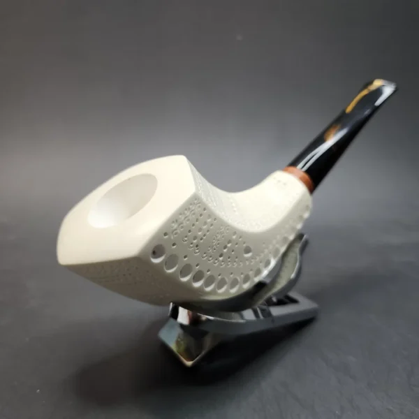 MBSD Meerschaum Deluxe, Horn, Block Meerschaum Pipe, 9mm - Image 4