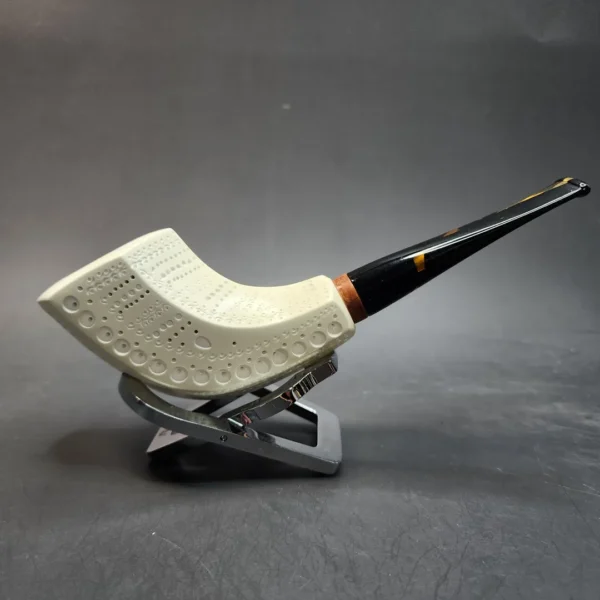 MBSD Meerschaum Deluxe, Horn, Block Meerschaum Pipe, 9mm - Image 5